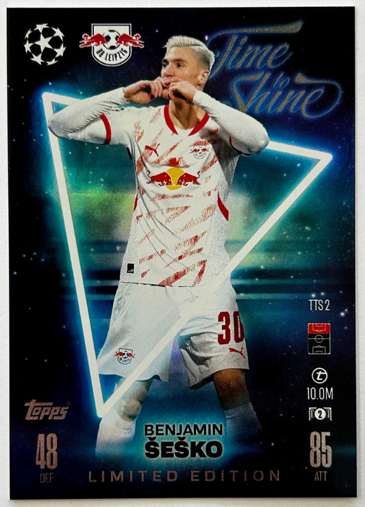 Topps 2024-25 Match Attax UEFA - BENJAMIN SESKO (RB LEIPZIG) Time To Shine - Limited Edition #TTS2