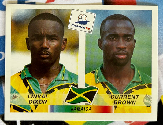 Panini FIFA World Cup France 98 Sticker - DIXON & BROWN (JAMAICA) #554