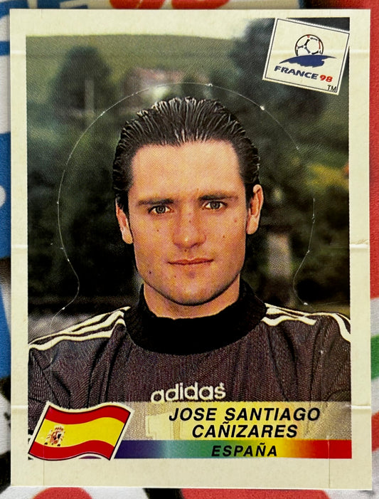 Panini FIFA World Cup France 98 Sticker - JOSE SANTIAGO CANIZARES (SPAIN) Pop-Up Version #245