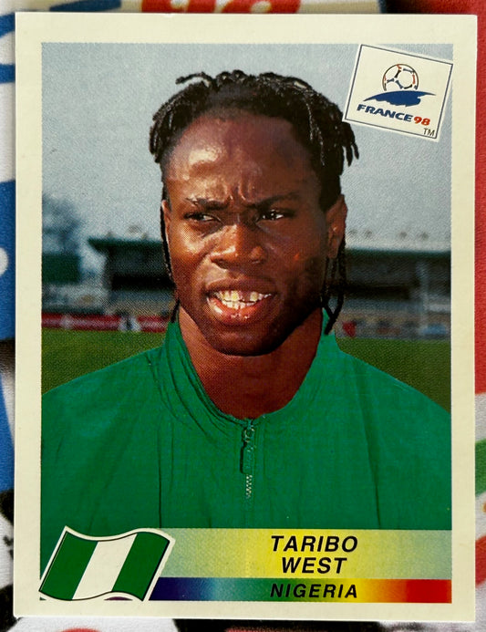 Panini FIFA World Cup France 98 Sticker - TARIBO WEST (NIGERIA) #248