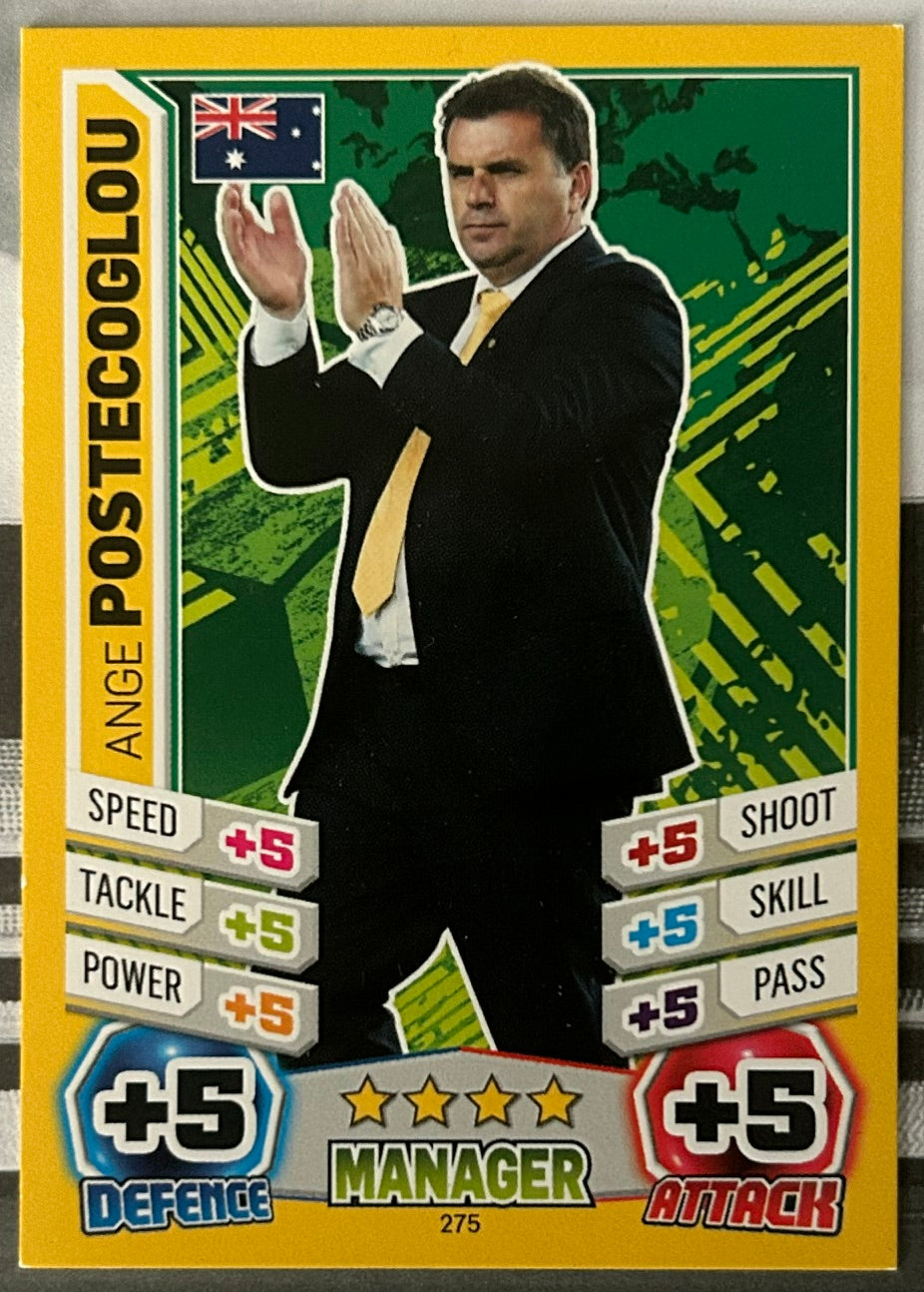 Topps Match Attax England World Cup 2014 - ANGE POSTECOGLU (AUSTRALIA) Socceroos Manager #275