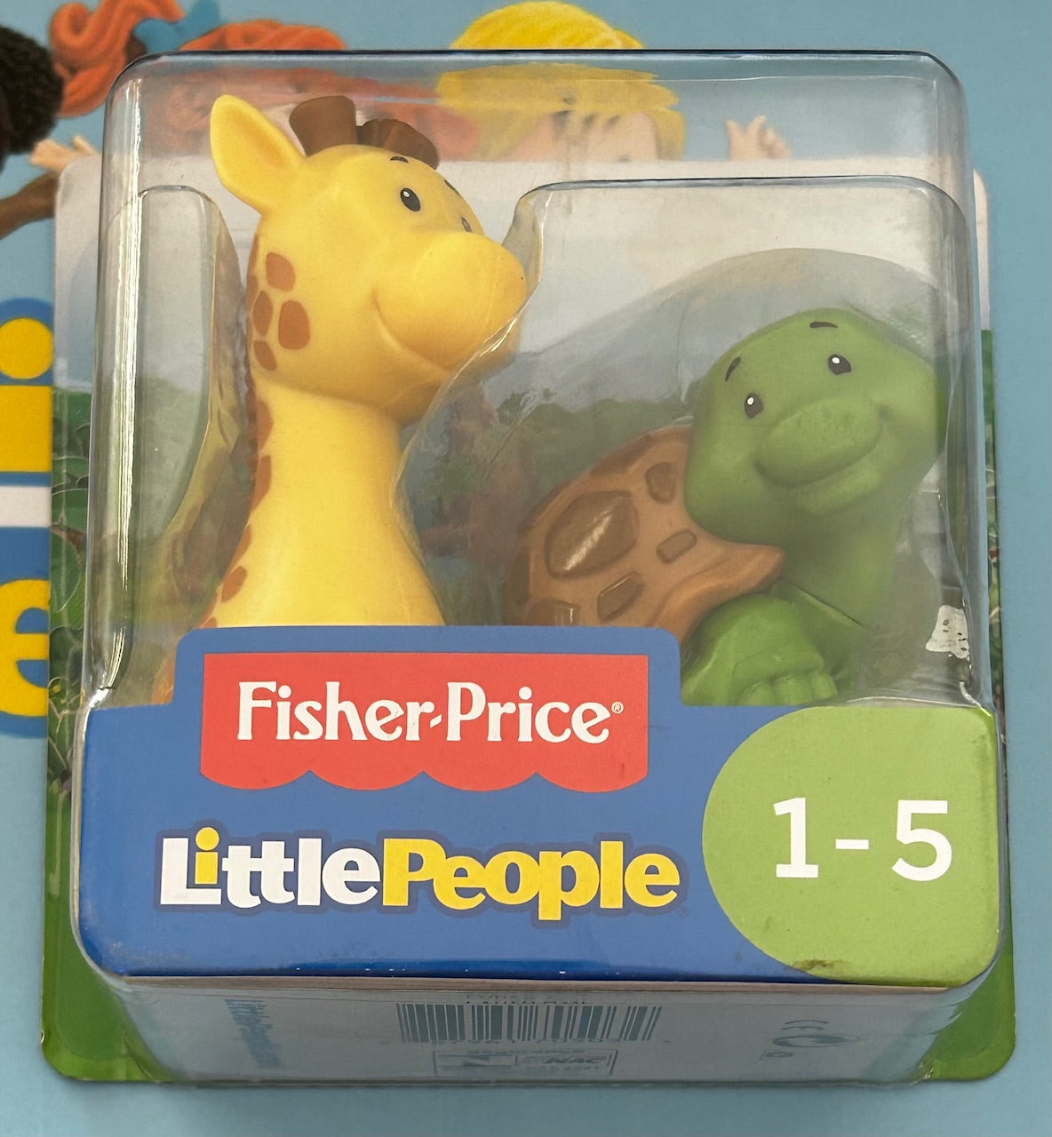 Fisher Price Little People 2 Pack - GIRAFFE & TURTLE (2018) FYG97