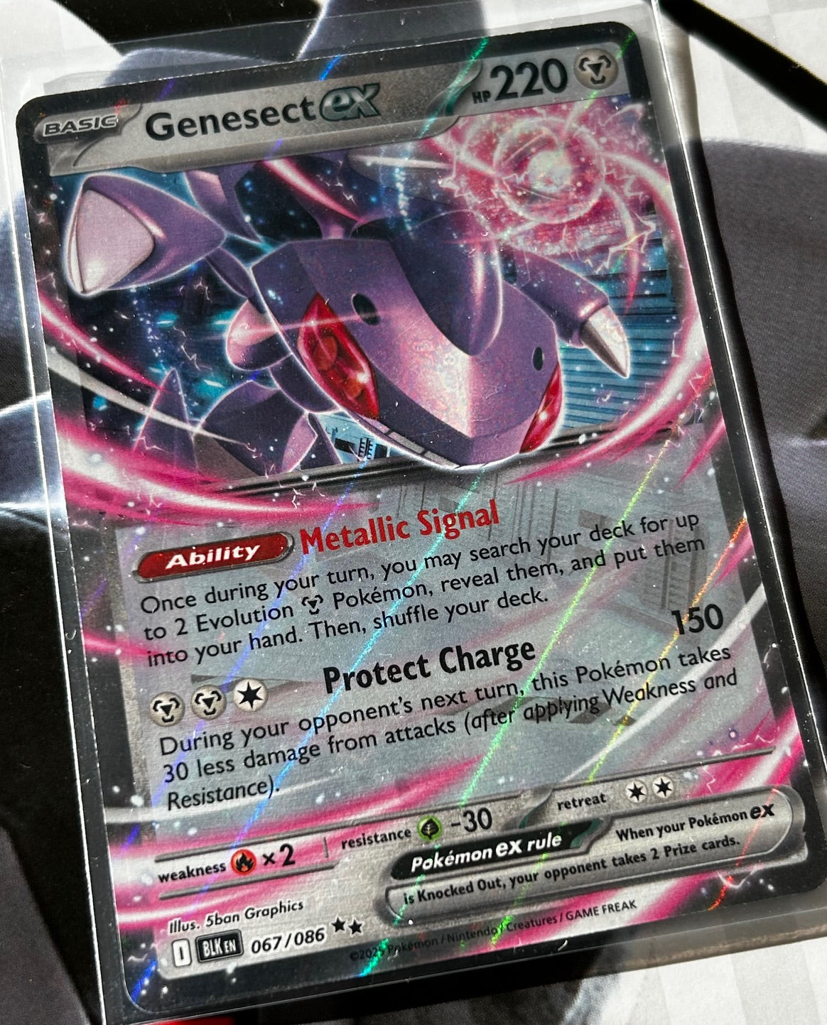 Genesect EX BLK 067/086 - Double Rare Card Pokemon TCG Scarlet & Violet Black Bolt (English)