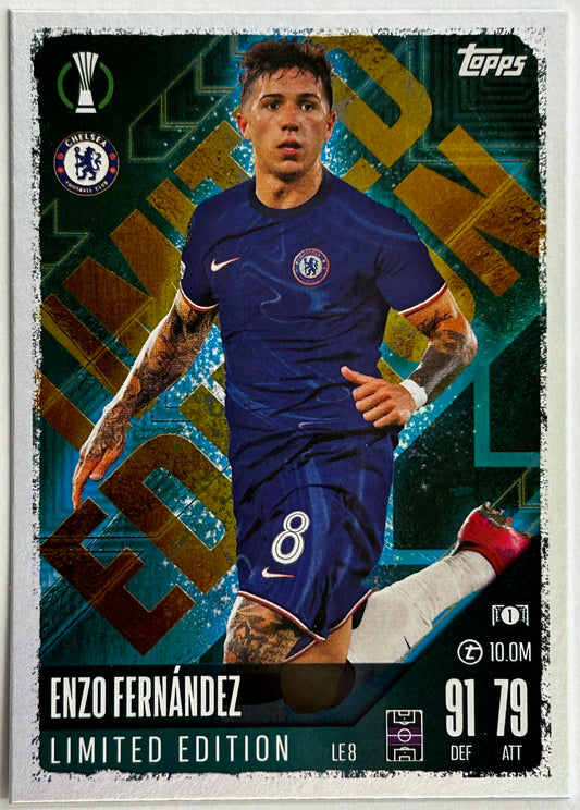 Topps 2024-25 Match Attax UEFA - ENZO FERNANDEZ (CHELSEA) Limited Edition #LE8
