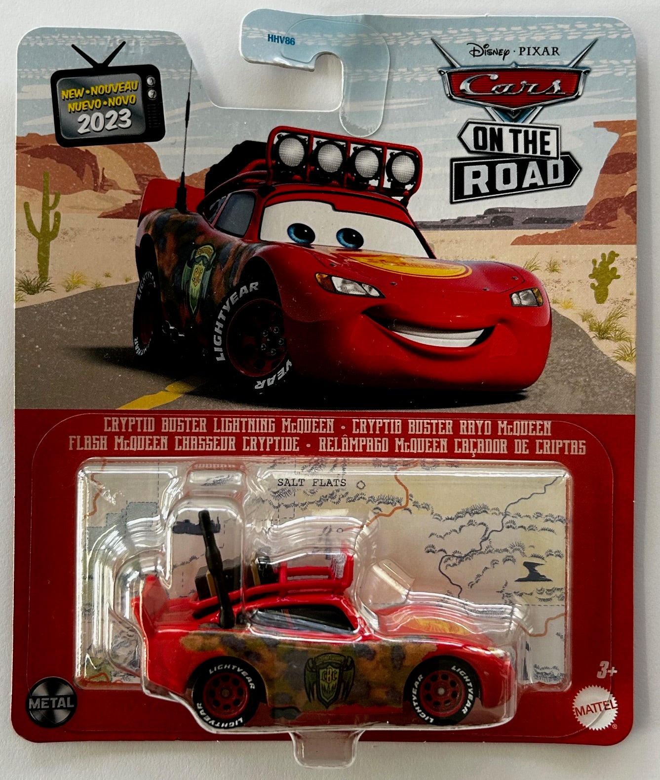 Mattel Disney Cars On The Road Metal 1:55 Diecast - CRYPTID BUSTER LIGHTNING McQUEEN