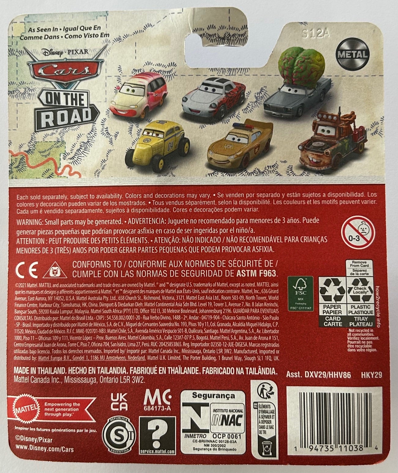 Mattel Disney Cars On The Road Metal 1:55 Diecast - CRYPTID BUSTER LIGHTNING McQUEEN