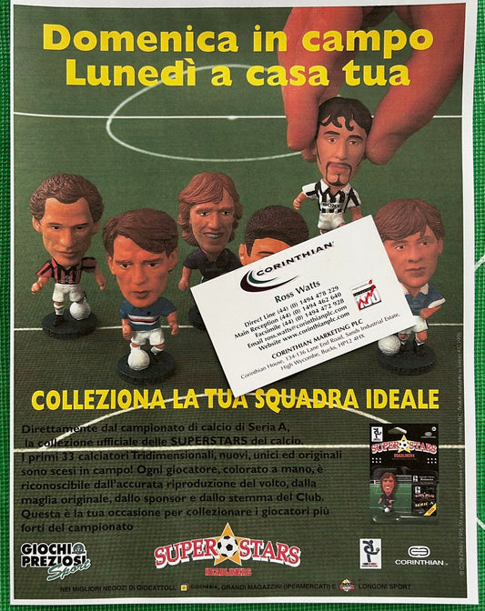 Corinthian Superstars Headliners GIOCHI PREZIOSI SPORT - Full Colour A4 Advert #1 (1997)