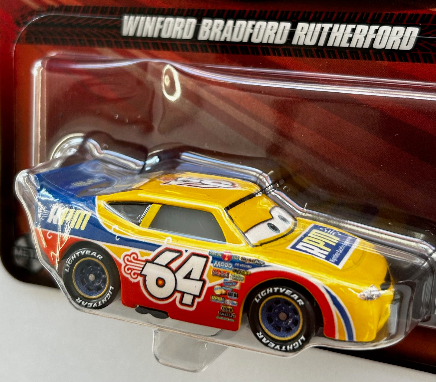 Mattel Disney Cars Metal 1:55 Diecast - WINFORD BRADFORD RUTHERFORD