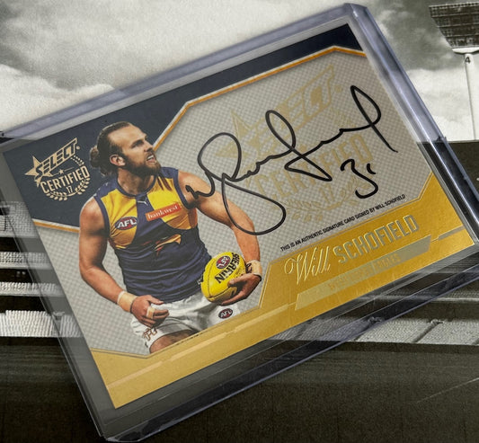 Select AFL 2017 Certified - WILL SCHOFIELD (WEST COAST EAGLES) Signature Card SCS34 /240