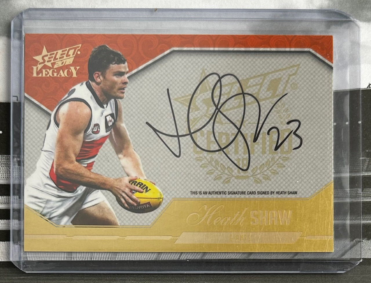 2020 AFL Select Dominance - JACOB HOPPER (GWS GIANTS) Players Ink Signature PIS18 /175
