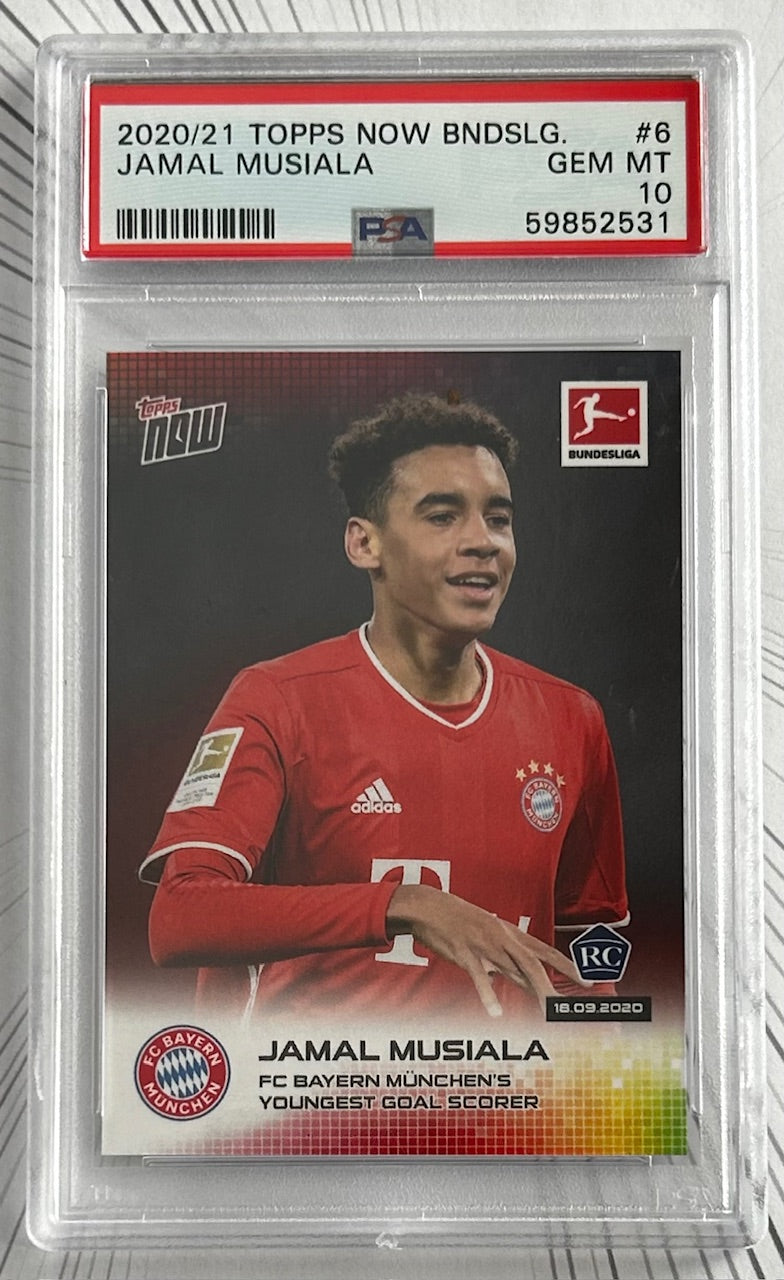 *PSA 10* 2020-21 Topps Now Bundesliga - JAMAL MUSIALA (BAYERN MUNICH) Bayern's youngest goalscorer 18.09.20 Rookie RC #6