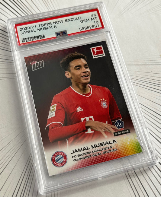 *PSA 10* 2020-21 Topps Now Bundesliga - JAMAL MUSIALA (BAYERN MUNICH) Bayern's youngest goalscorer 18.09.20 Rookie RC #6