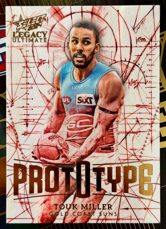 Select AFL Legacy 2024 - TOUK MILLER (GOLD COAST SUNS) Prototype P711 /60