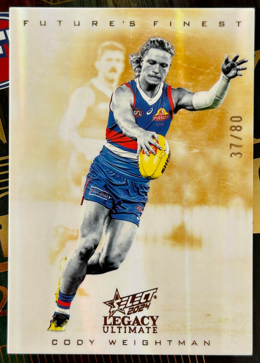 Select AFL Legacy 2024 - CODY WEIGHTMAN (WESTERN BULLDOGS) Future's Finest FUF54 /80