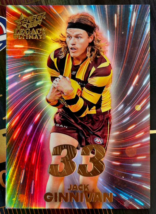 Select AFL Legacy 2024 - JACK GINNIVAN (HAWTHORN) Vortex V56 /80