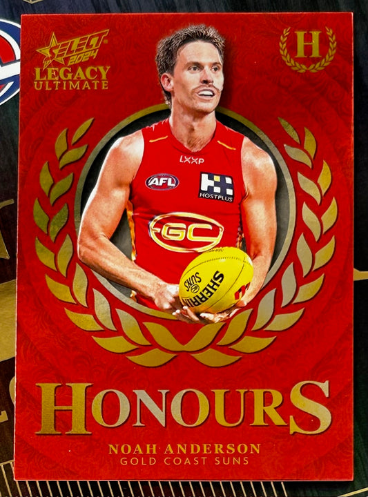 Select AFL 2024 Legacy Ultimate - NOAH ANDERSON (GOLD COAST SUNS) Honours H91 /255