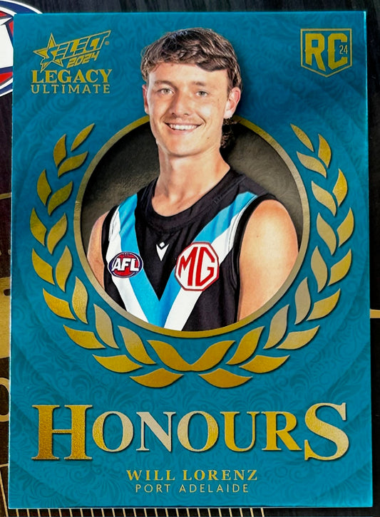 Select AFL 2024 Legacy Ultimate - WILL LORENZ (PORT ADELAIDE) Honours RC Rookie H255 /255