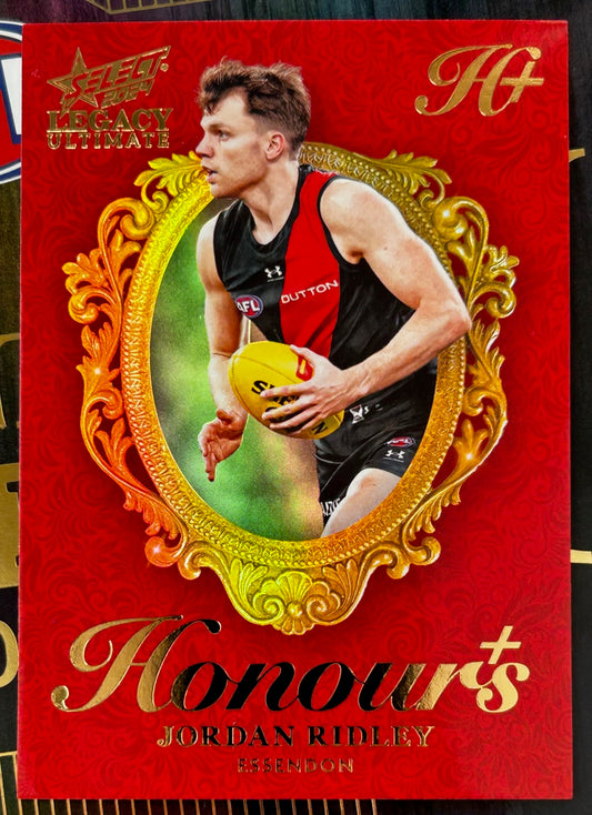 Select AFL 2024 Legacy Ultimate - JORDAN RIDLEY (ESSENDON) Honours Plus HP73 /125