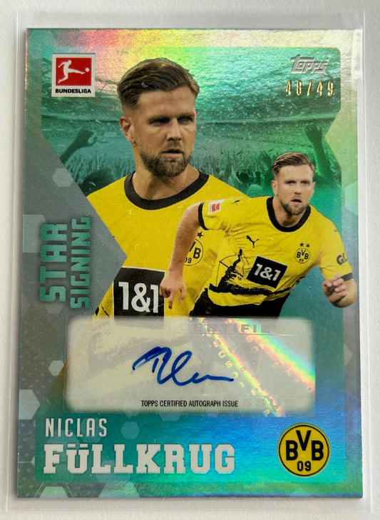 Topps Bundesliga Summer Signings 2023-24 - NICLAS FULLKRUG (BORUSSIA DORTMUND) Summer Signing Autograph /49