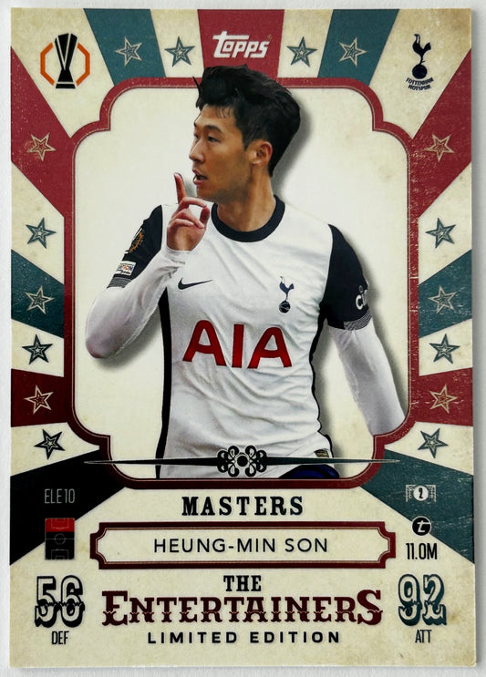 Topps 2024-25 Match Attax UEFA - HEUNG-MIN SON (TOTTENHAM HOTSPUR) The Entertainers - Limited Edition #ELE10