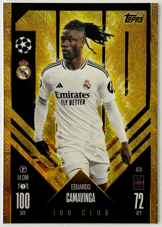 Topps 2024-25 Match Attax UEFA - EDUARDO CAMAVINGA (REAL MADRID) 100 Club #474