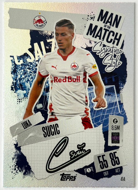 Topps 2024-25 Match Attax UEFA - LUKA SUCIC (FC SALZBURG) Man of the Match #414