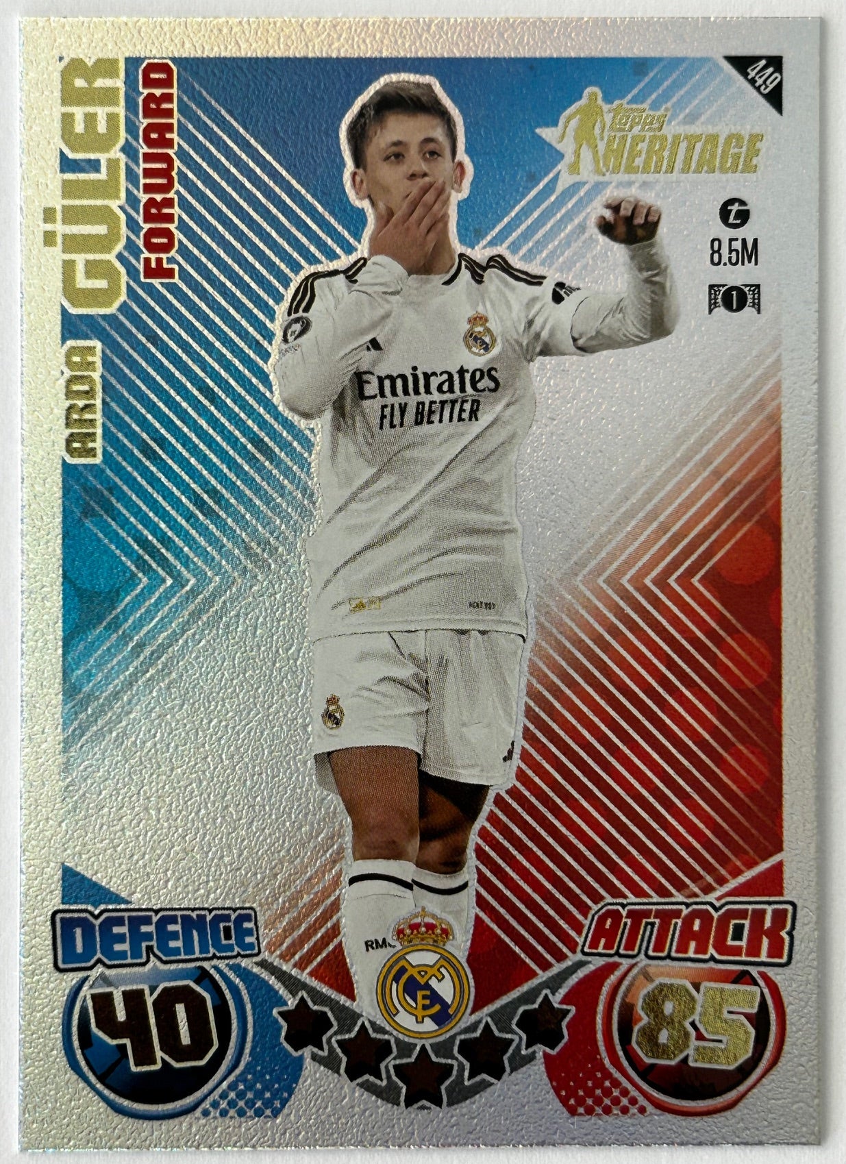 Topps 2024-25 Match Attax UEFA - ARDA GULER (REAL MADRID) Heritage #449