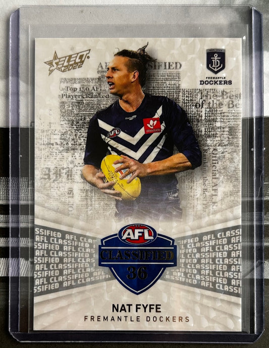 Select AFL Footy Stars 2022 - NAT FYFE (FREMANTLE DOCKERS) Classified AC36 /270