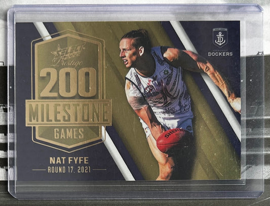 2022 AFL Select Prestige - NAT FYFE (FREMANTLE DOCKERS) Milestone Games #MGP23 /195