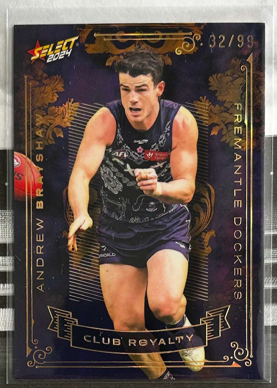 Select AFL 2024 Footy Stars - ANDREW BRAYSHAW (FREMANTLE) Club Royalty CR27 /99