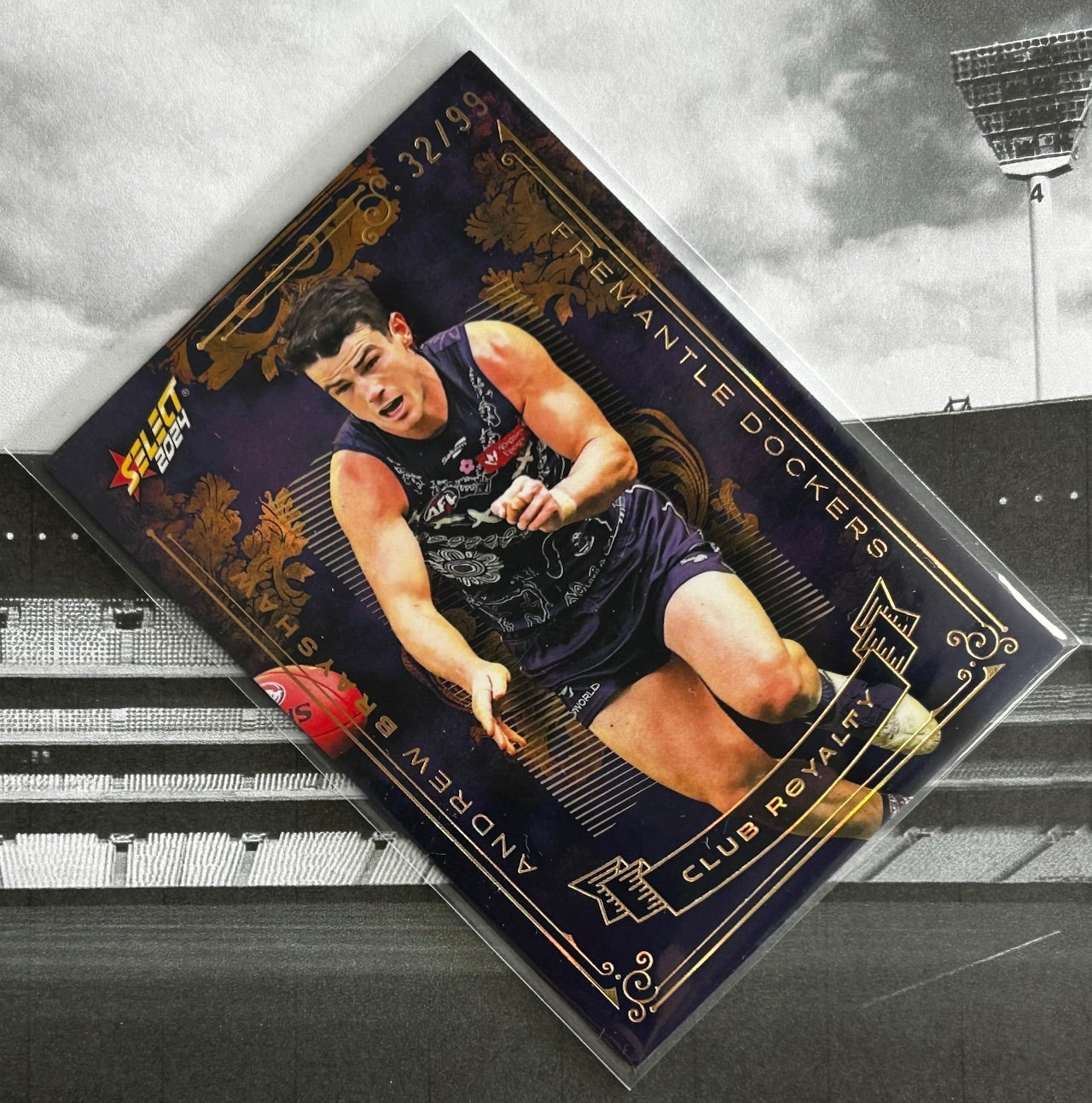 Select AFL 2024 Footy Stars - ANDREW BRAYSHAW (FREMANTLE) Club Royalty CR27 /99
