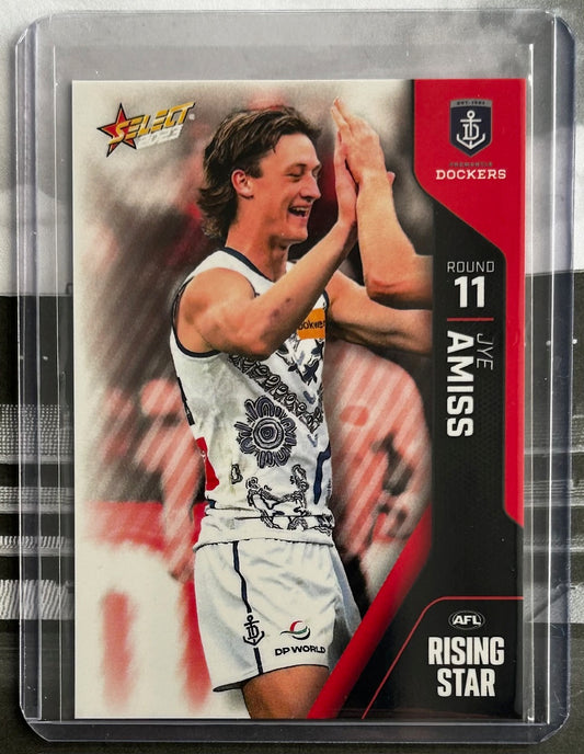 Select AFL 2023 Rising Star - JYE AMISS (FREMANTLE DOCKERS) Round 11 SRS11 /285