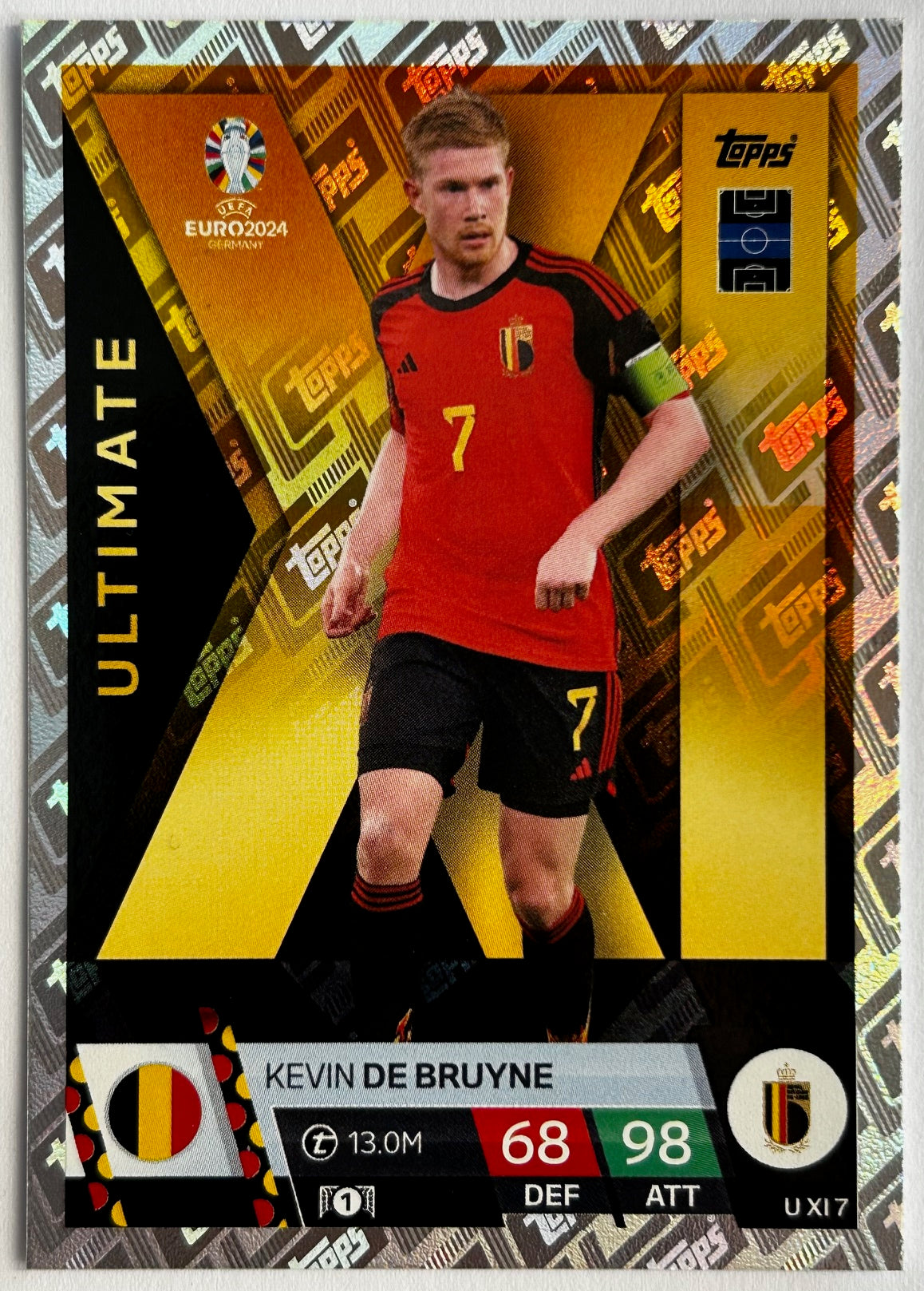 Topps Match Attax UEFA EURO 2024 - DE BRUYNE (BELGIUM) Ultimate XI UXI7