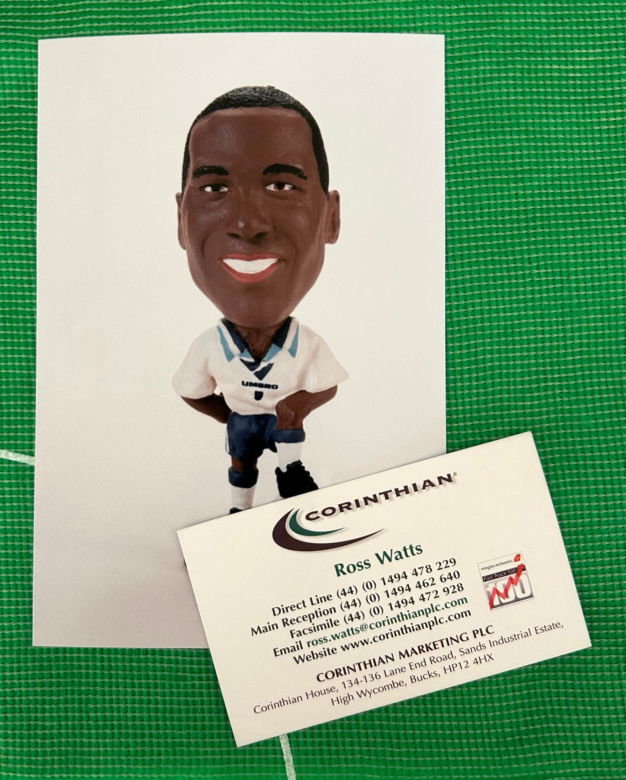 Corinthian JOHN BARNES (ENGLAND 1995) Early Product Development Photo