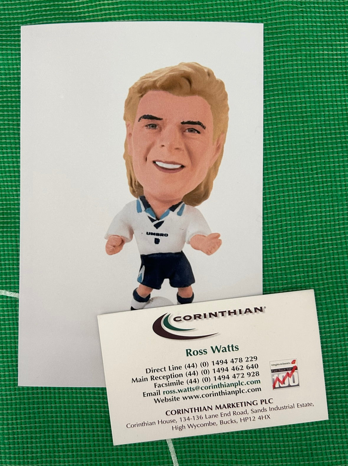 Corinthian BARRY VENISON (ENGLAND 1995) Early Product Development Photo