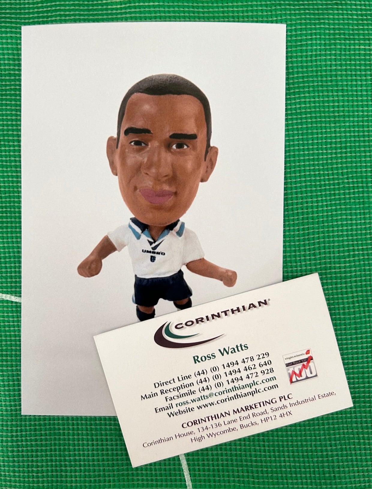 Corinthian STAN COLLYMORE (ENGLAND 1995) Early Product Development Photo