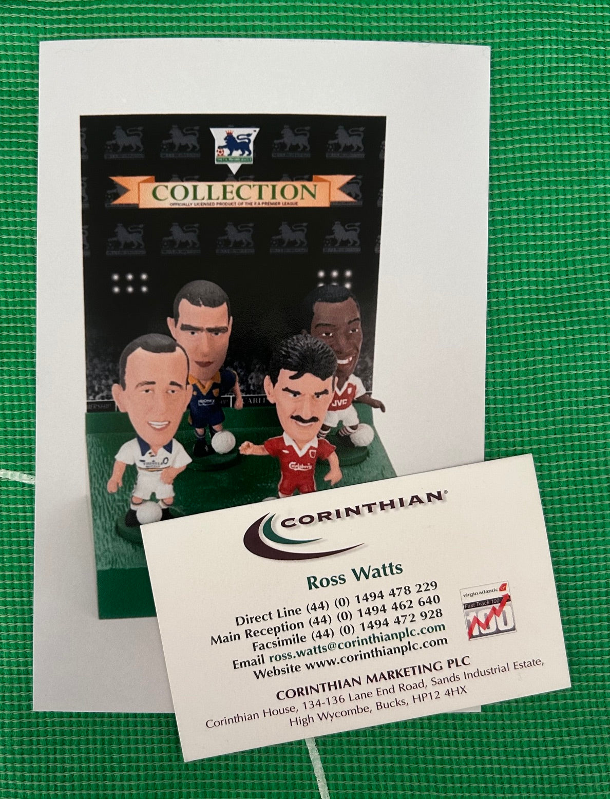 Corinthian 4-PLAYER DISPLAY W/ VINNIE JONES (FAPL 1995) Early Product Development Photo v2