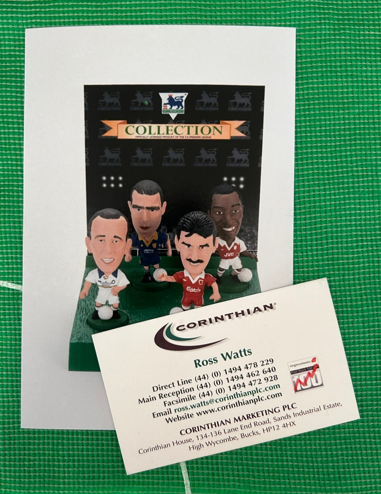 Corinthian 4-PLAYER DISPLAY W/ VINNIE JONES (FAPL 1995) Early Product Development Photo v1