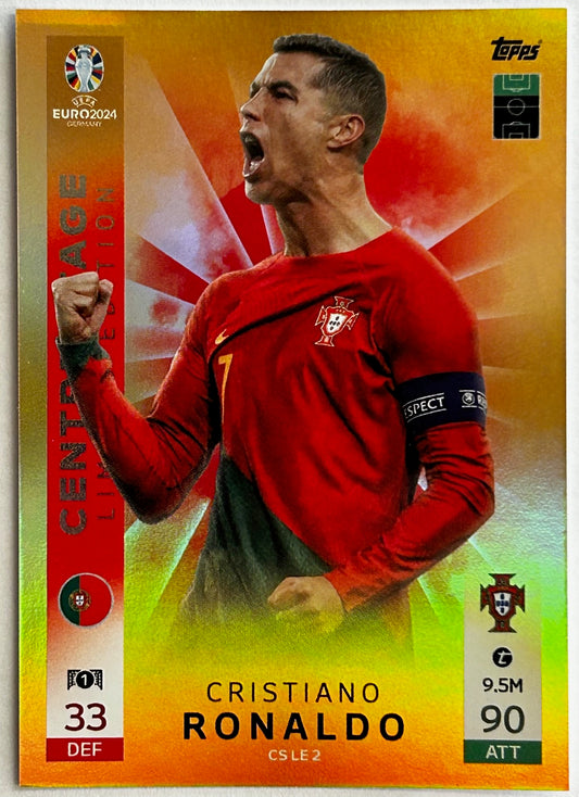 Topps Match Attax Update UEFA EURO 2024 - RONALDO (PORTUGAL) Centre Stage Limited Edition CS LE2