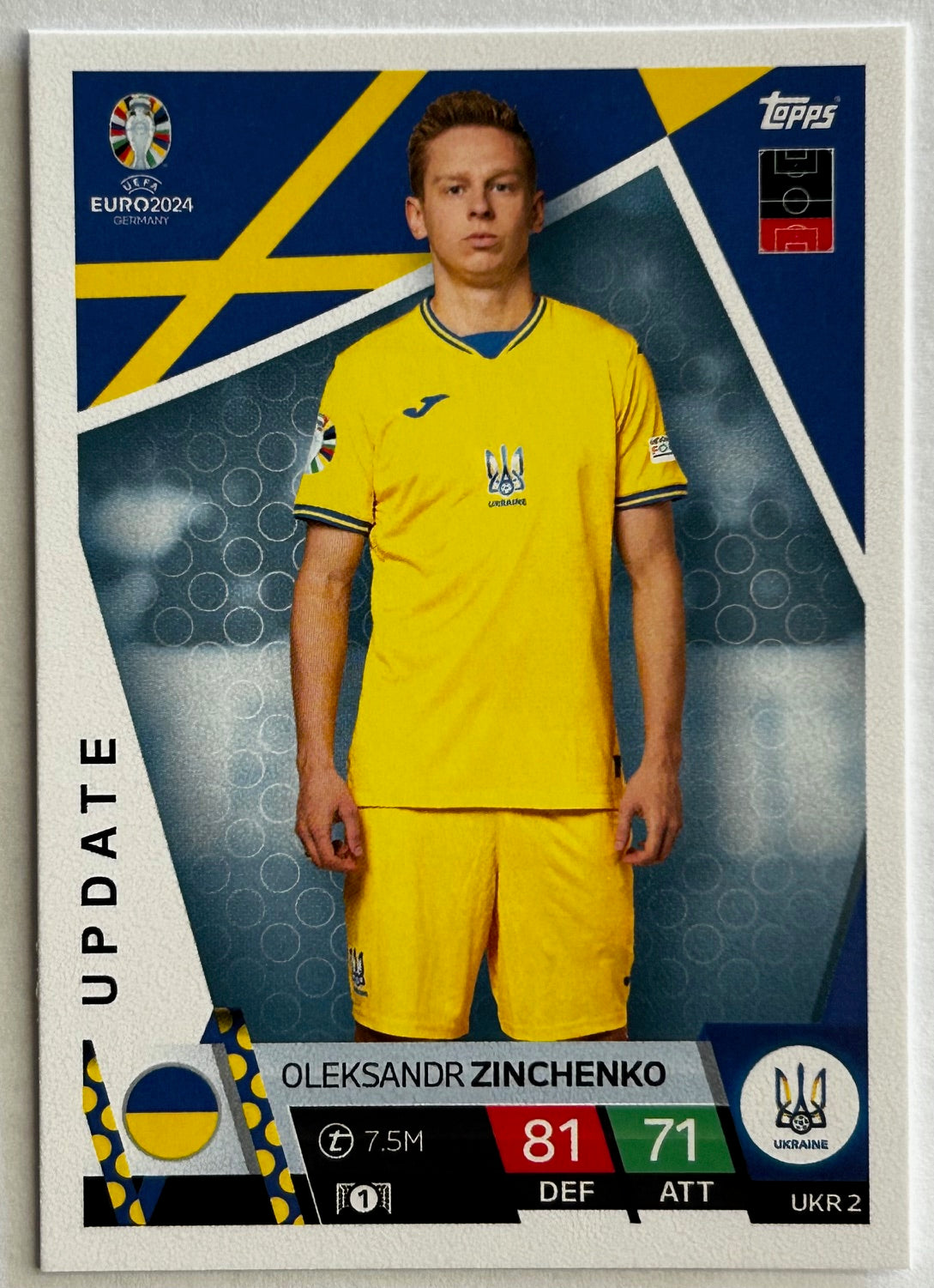 Topps Match Attax Update UEFA EURO 2024 - Single UKRAINE Cards (UKR 1 - UKR 9)