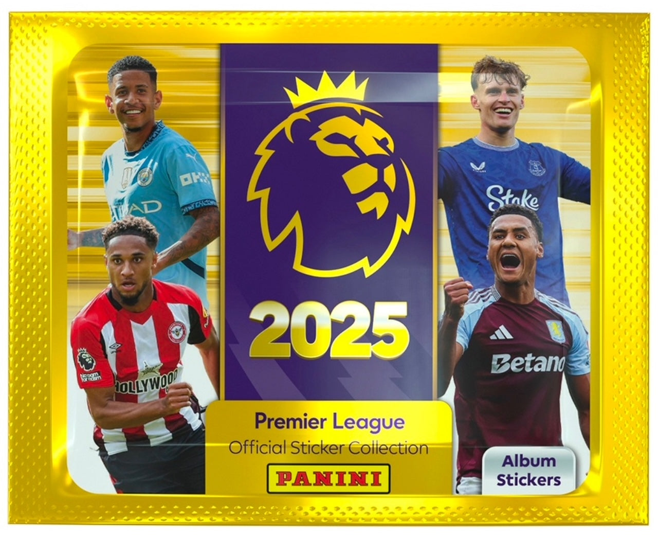 2025 Panini Premier League Sticker Collection - Starter Pack (Album & 5 Sticker Packets)