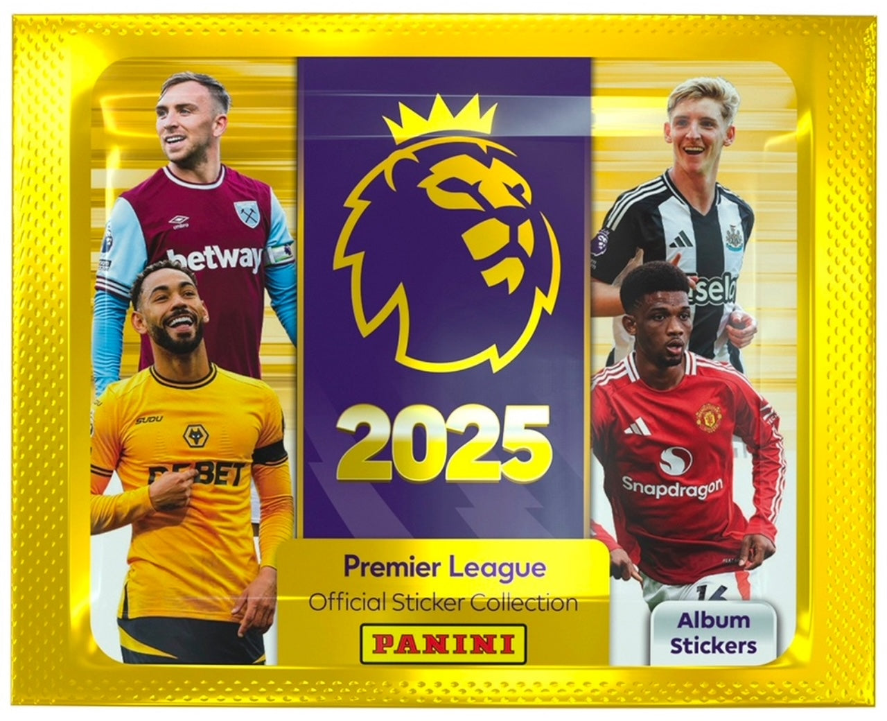 2025 Panini Premier League Sticker Collection - Starter Pack (Album & 5 Sticker Packets)
