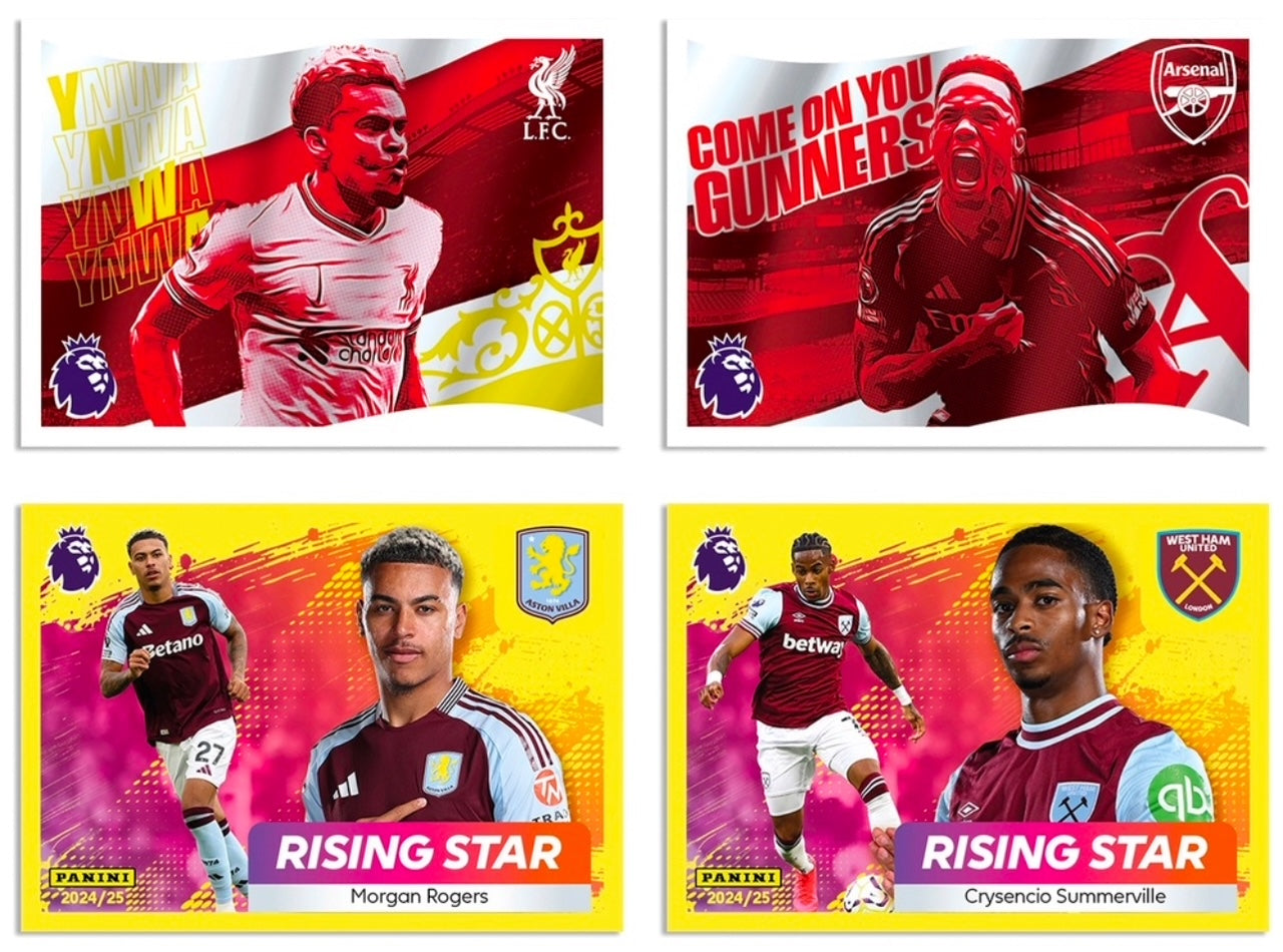 2025 Panini Premier League Sticker Collection - Starter Pack (Album & 5 Sticker Packets)