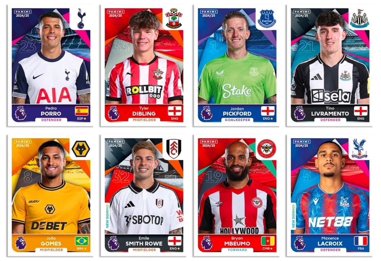 2025 Panini Premier League Sticker Collection - Starter Pack (Album & 5 Sticker Packets)