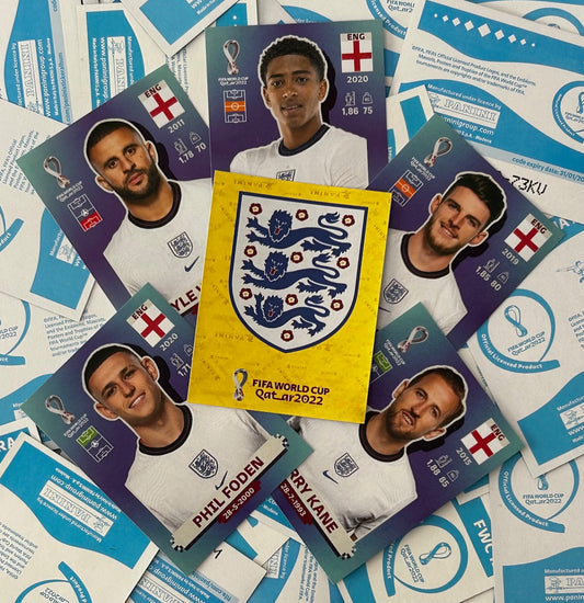 Panini FIFA World Cup Qatar 2022 Sticker Collection - Single ENGLAND Stickers (ENG1 - ENG20)