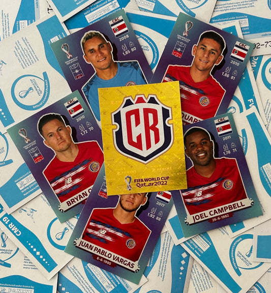 Panini FIFA World Cup Qatar 2022 Sticker Collection - Single COSTA RICA Stickers (CRC1 - CRC20)