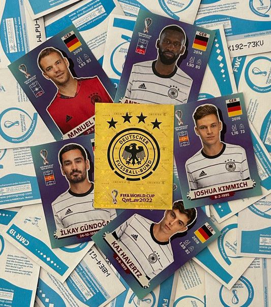 Panini FIFA World Cup Qatar 2022 Sticker Collection - Single GERMANY Stickers (GER1 - GER20)