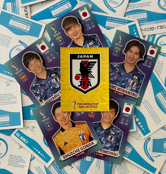 Panini FIFA World Cup Qatar 2022 Sticker Collection - Single JAPAN Stickers (JAP1 - JAP20)