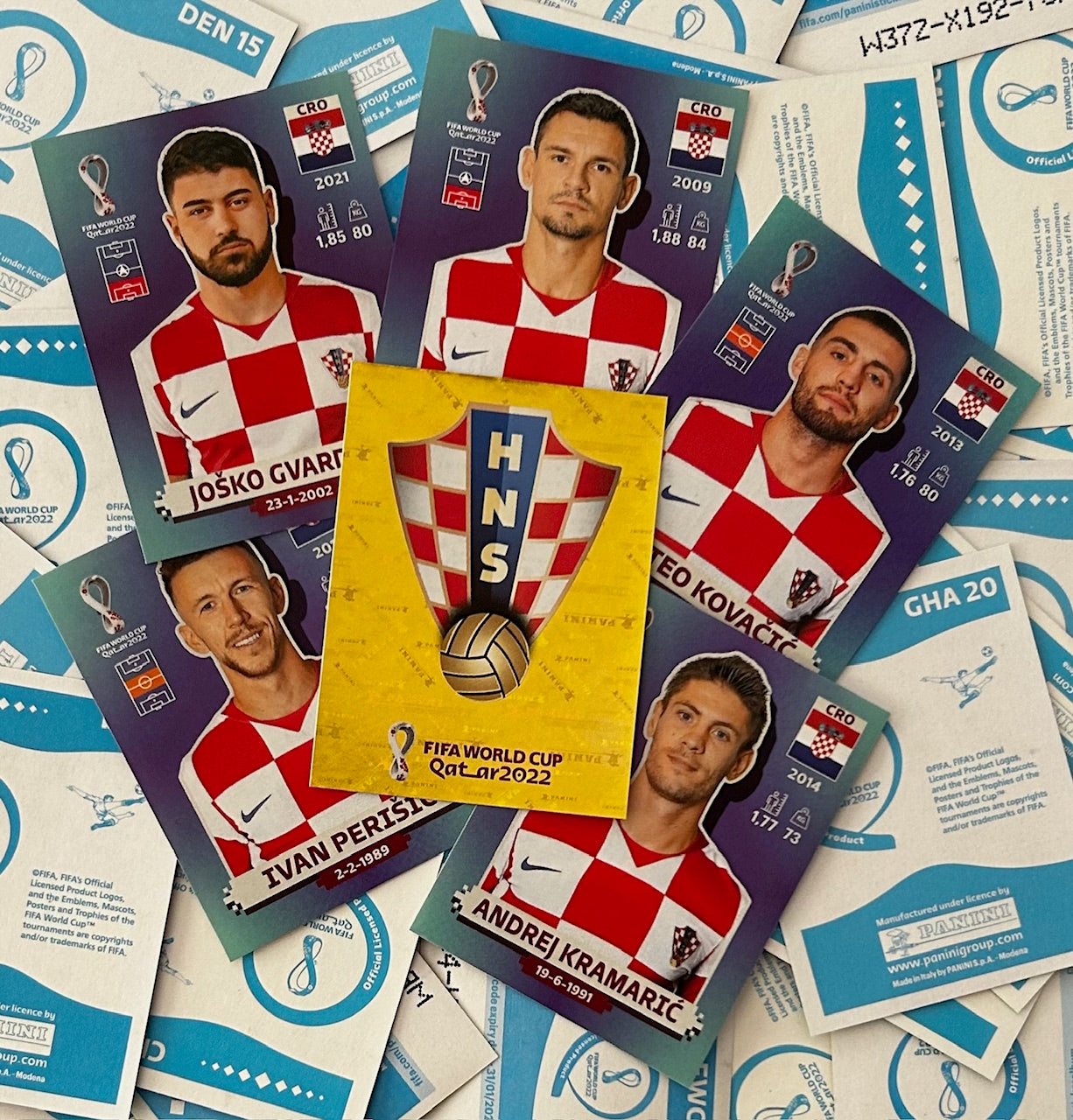 Panini FIFA World Cup Qatar 2022 Sticker Collection - Single CROATIA Stickers (CRO1 - CRO20)