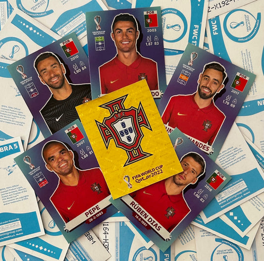 Panini FIFA World Cup Qatar 2022 Sticker Collection - Single PORTUGAL Stickers (POR1 - POR20)